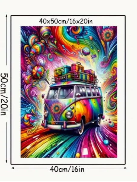 Diamond Painting Hippie Bus 
